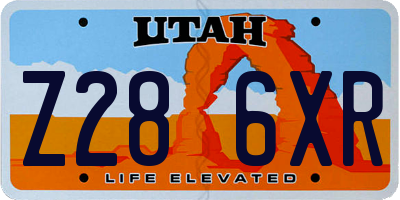 UT license plate Z286XR