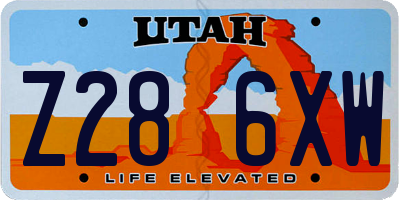 UT license plate Z286XW