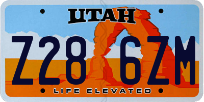 UT license plate Z286ZM