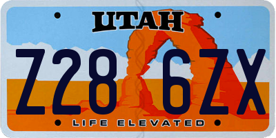 UT license plate Z286ZX