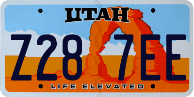UT license plate Z287EE