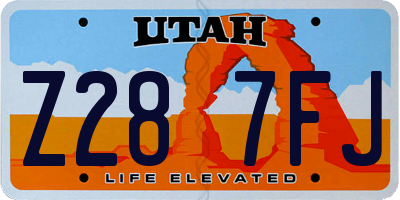 UT license plate Z287FJ