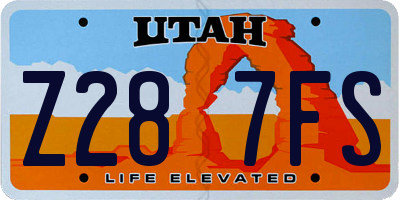 UT license plate Z287FS