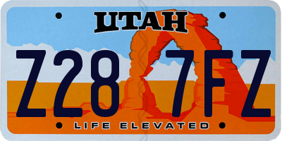 UT license plate Z287FZ