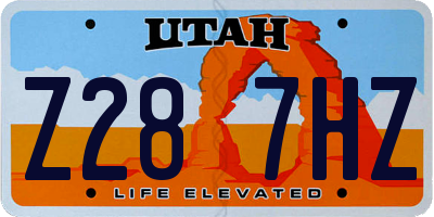 UT license plate Z287HZ