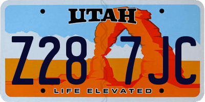 UT license plate Z287JC
