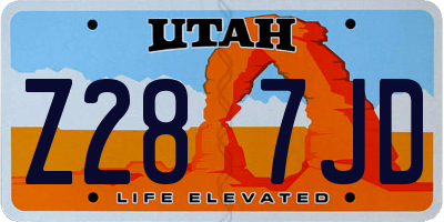 UT license plate Z287JD