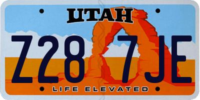 UT license plate Z287JE