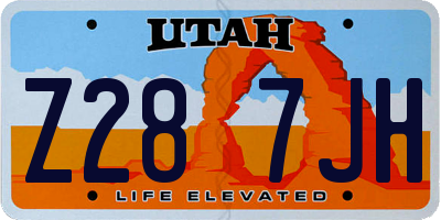 UT license plate Z287JH