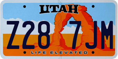 UT license plate Z287JM