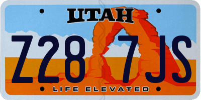 UT license plate Z287JS