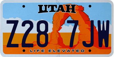 UT license plate Z287JW