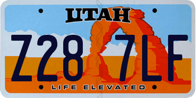 UT license plate Z287LF