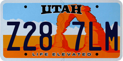 UT license plate Z287LM