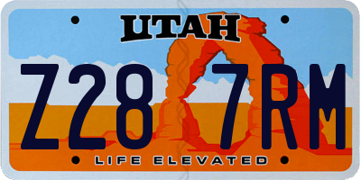 UT license plate Z287RM