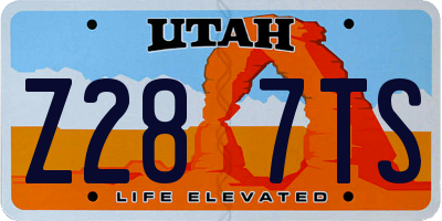 UT license plate Z287TS