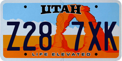 UT license plate Z287XK