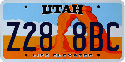 UT license plate Z288BC