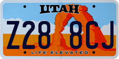 UT license plate Z288CJ