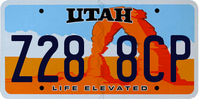 UT license plate Z288CP