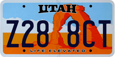 UT license plate Z288CT