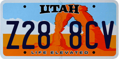 UT license plate Z288CV