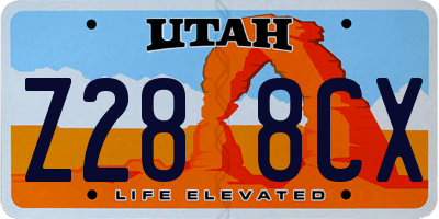 UT license plate Z288CX