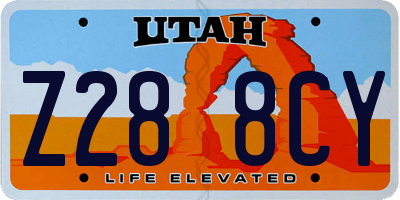 UT license plate Z288CY