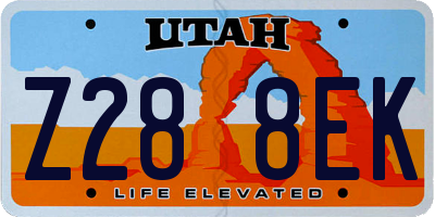 UT license plate Z288EK