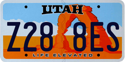 UT license plate Z288ES
