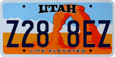 UT license plate Z288EZ