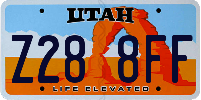 UT license plate Z288FF