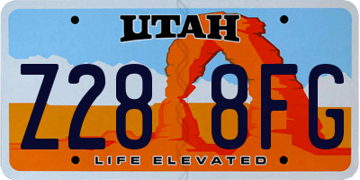 UT license plate Z288FG