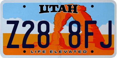 UT license plate Z288FJ