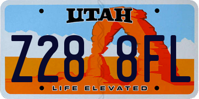 UT license plate Z288FL