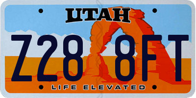 UT license plate Z288FT