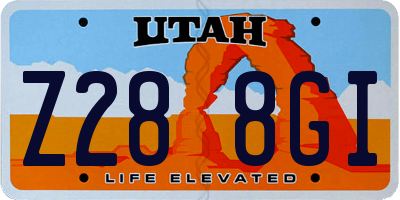 UT license plate Z288GI