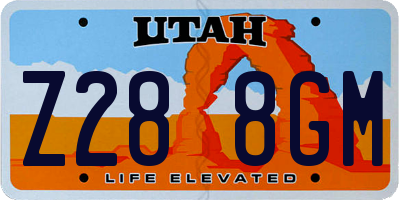 UT license plate Z288GM