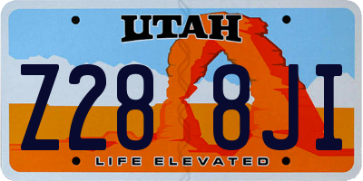 UT license plate Z288JI