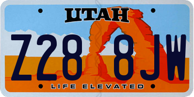 UT license plate Z288JW