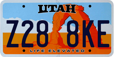 UT license plate Z288KE
