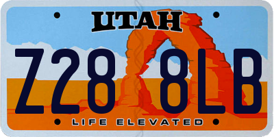 UT license plate Z288LB