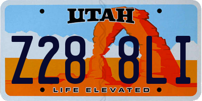 UT license plate Z288LI
