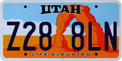 UT license plate Z288LN