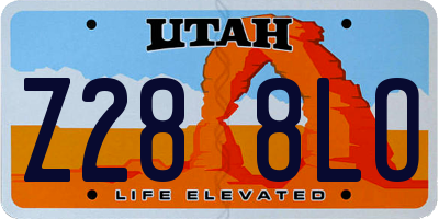UT license plate Z288LO