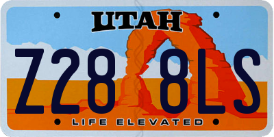 UT license plate Z288LS