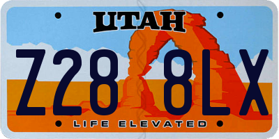 UT license plate Z288LX