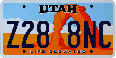 UT license plate Z288NC
