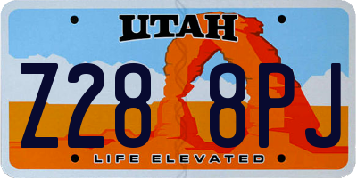 UT license plate Z288PJ