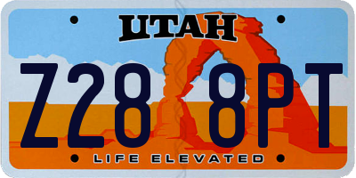 UT license plate Z288PT
